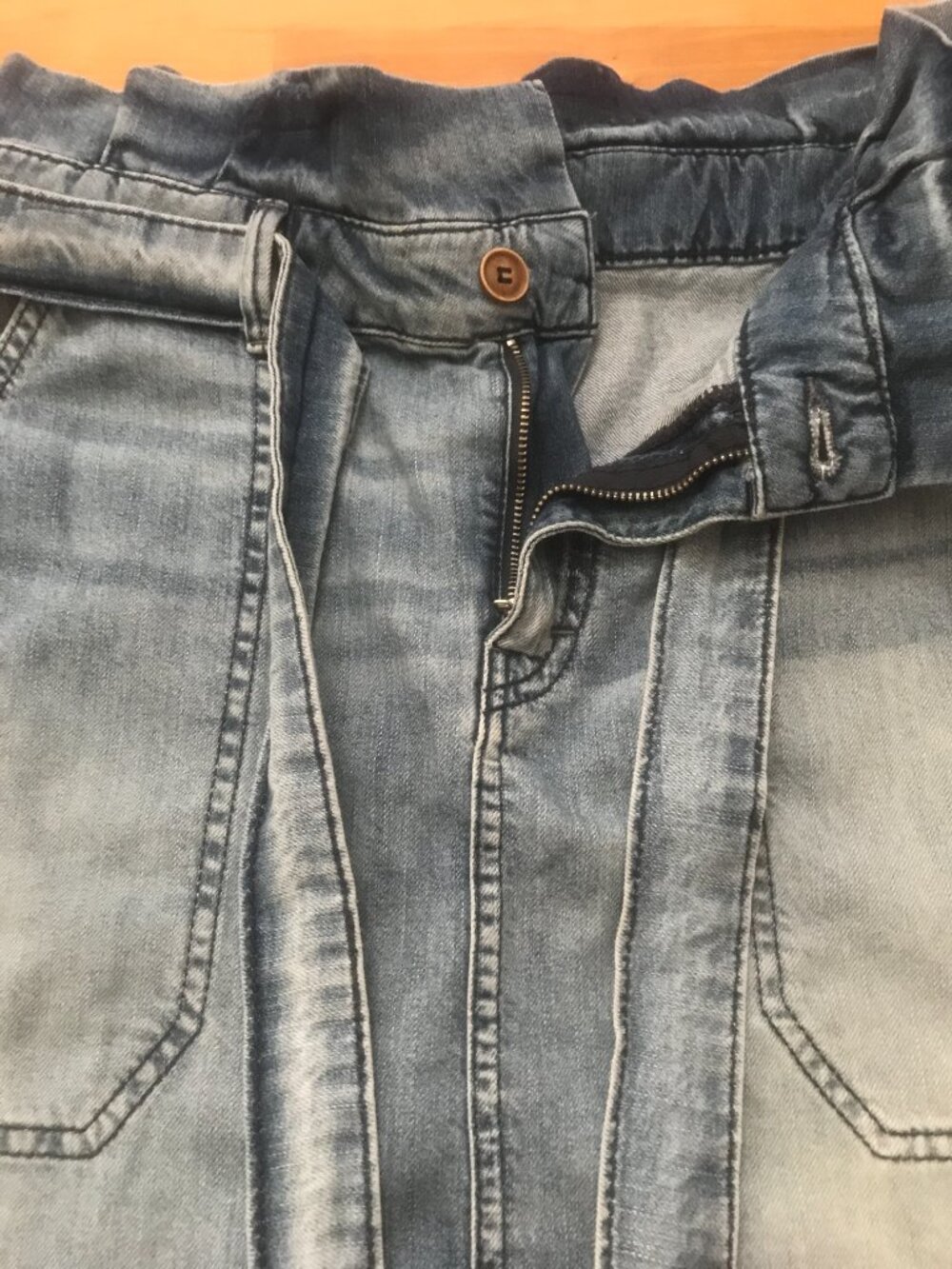 Free People Blue Denim Mini Skirt Splendor In The Grass Size 8 - Picture 5 of 12
